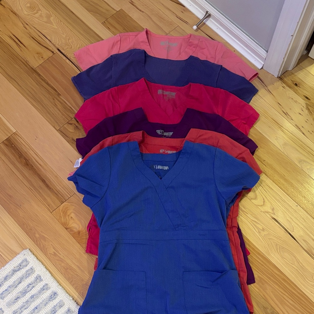 Grey's Anatomy Women's Scrub Tops - Blue, Red, Purple, Pink